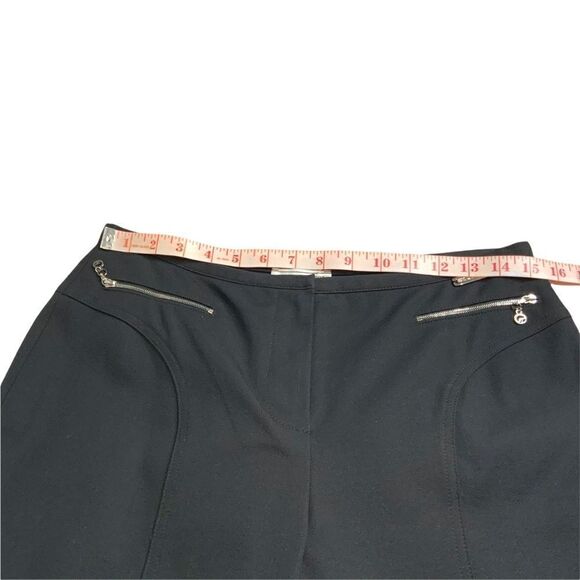 St. JOHN SPORT Black Cotton Wide Leg Casual Pants w/Zipper Detail Sz. 8 - Picture 4 of 12